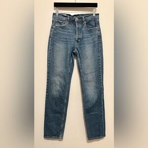 GAP Cheeky Straight High Rise Full Length in Blue Size 28R